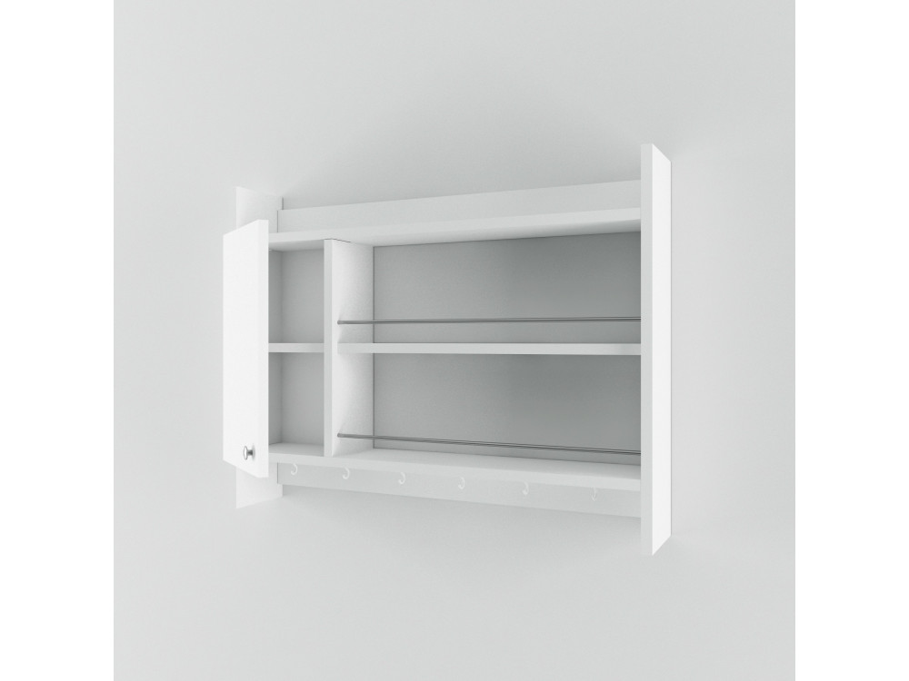 Estante de cocina de madera "Knerr" - 85 x 13 x 65 cm - Blanco