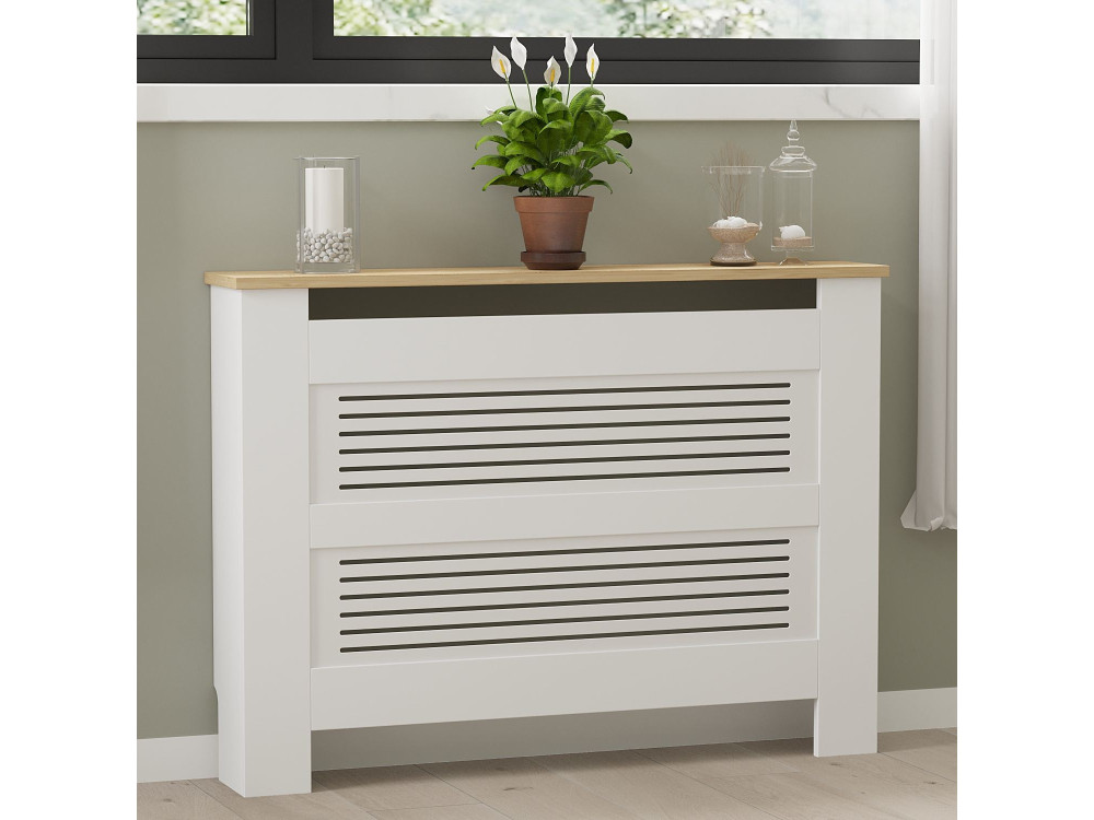 Armario radiador de madera "Termora" 112 x 19 x 82 cm - Roble zafiro