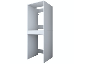 Armario de madera para lavadora "Dorma" - 66 x 65 x 189 cm - Blanco