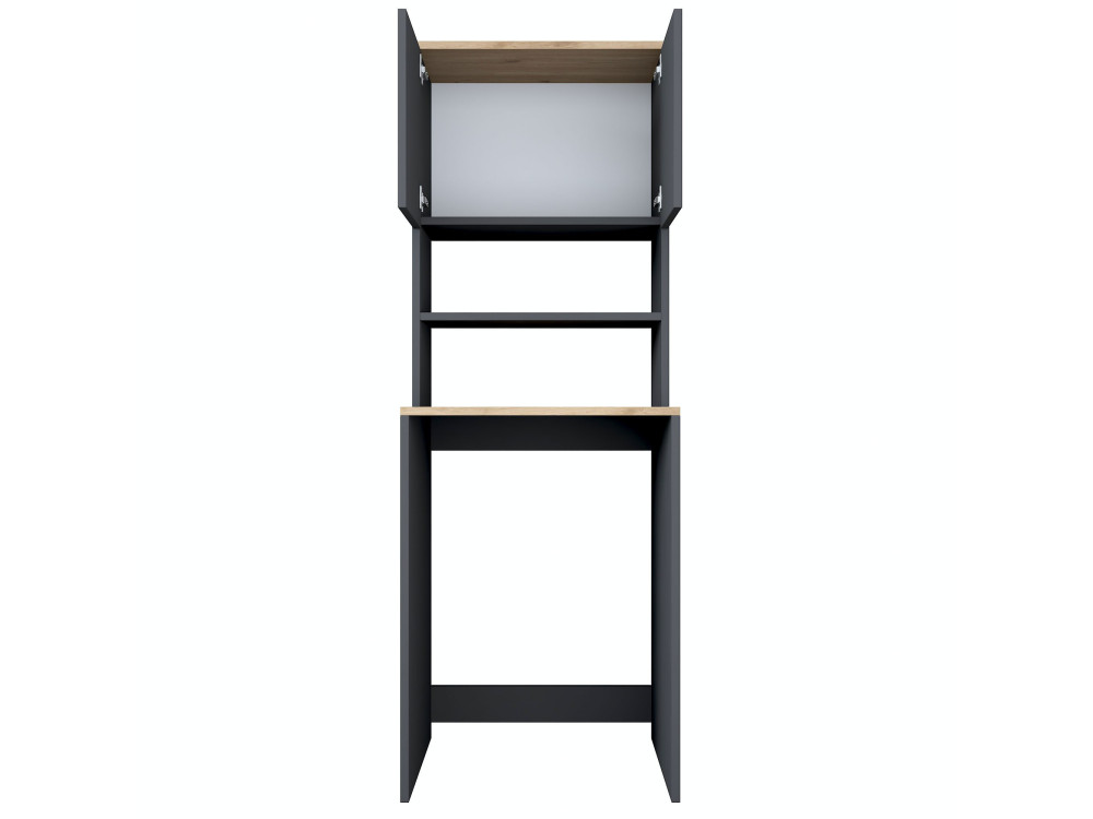 Armario de madera para lavadora "Kado" - 65 x 60 x 183 cm - Gris antracita