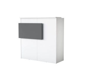 Mesa de recepción de madera "Mona" - 110 x 40 x 110 cm - Blanca