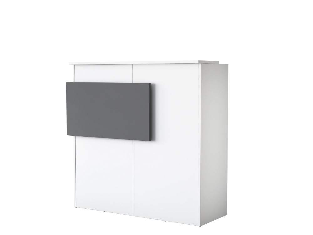 Mesa de recepción de madera "Mona" - 110 x 40 x 110 cm - Blanca