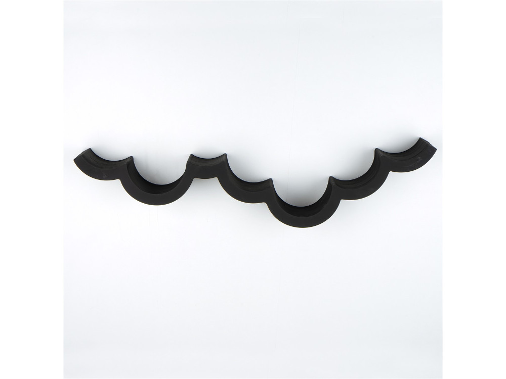 Portarrollos de papel higiénico de madera "WC018 - 62 x 16 x 9 cm - Negro