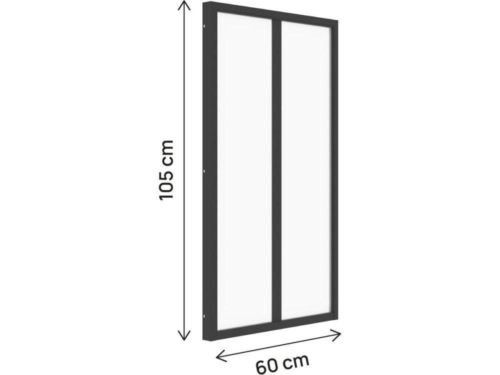Cubierta de aluminio para taller «Panorama» - 60 x 105 cm - Negro