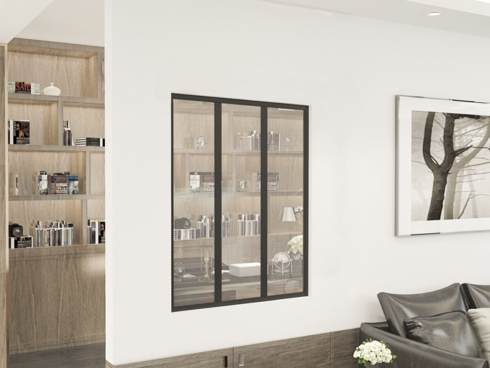 Cubierta de aluminio para taller «Panorama» - 90 x 105 cm - Negro