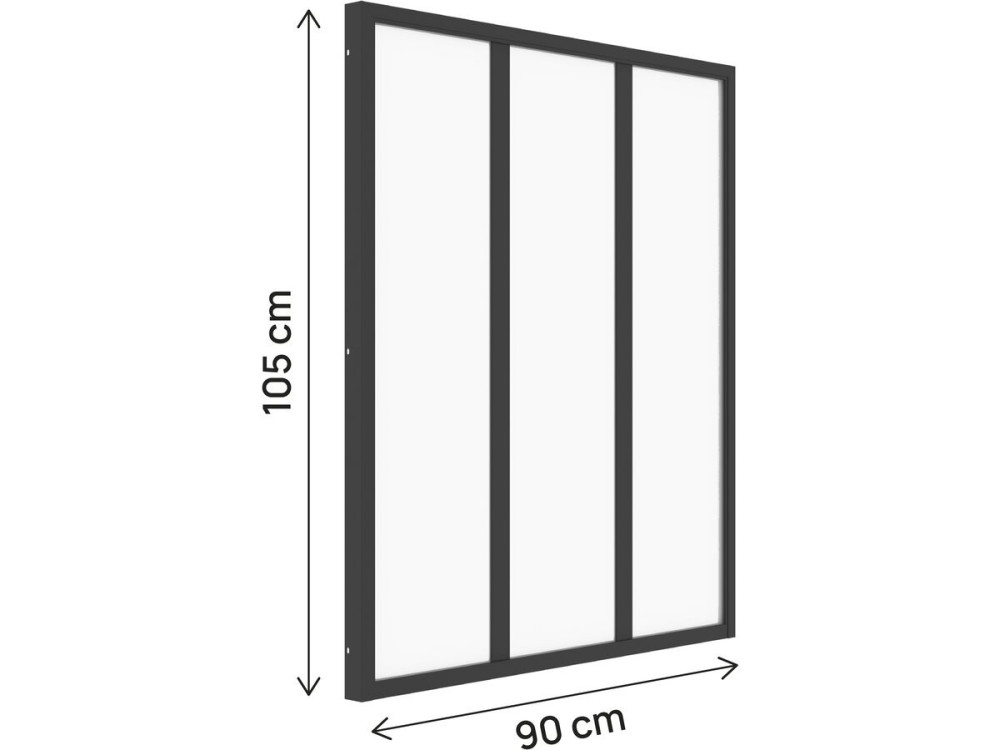Cubierta de aluminio para taller «Panorama» - 90 x 105 cm - Negro