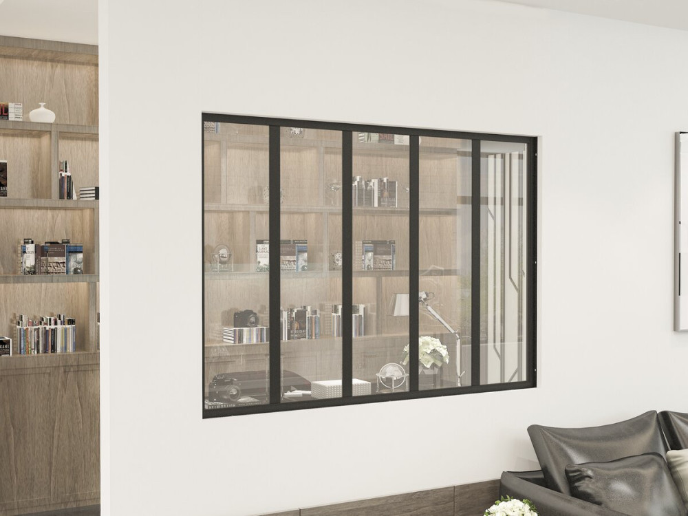 Cubierta de aluminio para taller «Panorama» - 150 x 105 cm - Negro