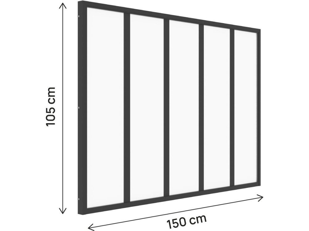 Cubierta de aluminio para taller «Panorama» - 150 x 105 cm - Negro