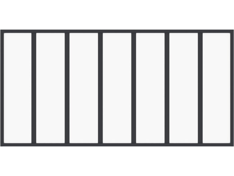 Cubierta de aluminio para taller «Panorama» - 210 x 105 cm - Negro