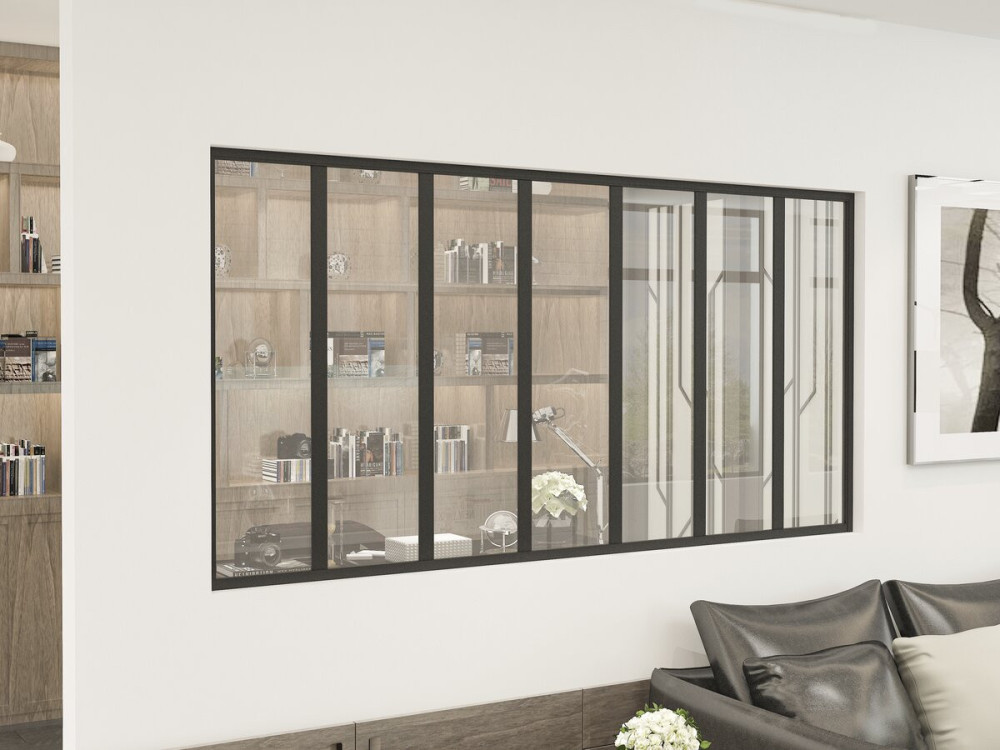 Cubierta de aluminio para taller «Panorama» - 210 x 105 cm - Negro