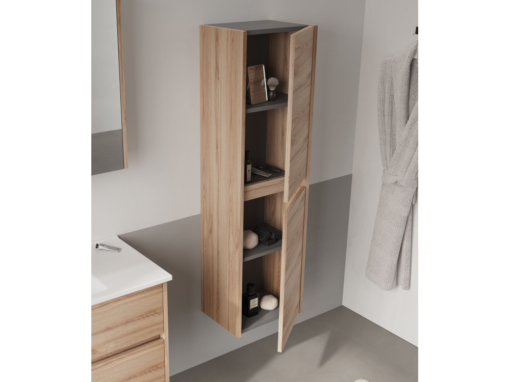 Mueble de baño «Side 40» - 40 x 27 x 138 cm - Roble
