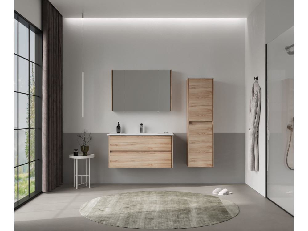 Mueble de baño «Side 40» - 40 x 27 x 138 cm - Roble