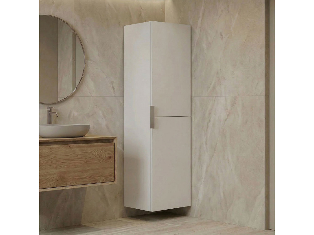 Armario de baño «Purus 40» - 40 x 32 x 138 cm - Blanco