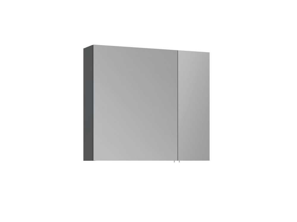 Mueble de baño con espejo «Side 80» - 79 x 16 x 66 cm - Antracita mate