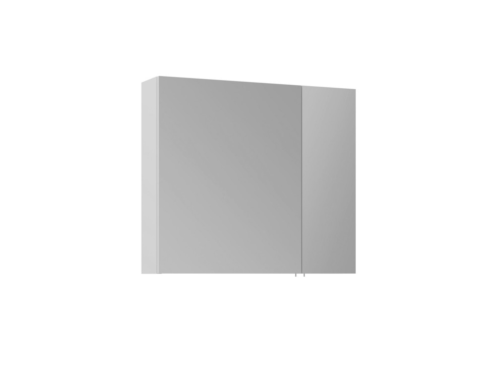 Mueble de baño con espejo «Side 80» - 79 x 16 x 66 cm - Blanco mate