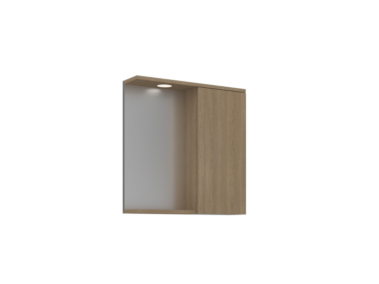 Mueble de baño con espejo «Purus 65» - 63 x 18 x 68 cm - Roble Sonomo