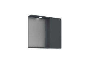 Mueble de baño con espejo «Purus 80» - 75 x 18 x 68 cm - Antracita mate