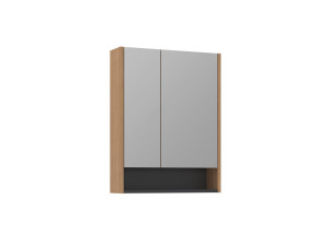 Mueble de baño con espejo «Ricato 60» - 60 x 16 x 78 cm - Nogal