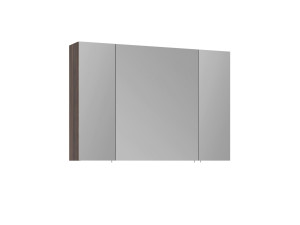 Mueble de baño con espejo «Side 100» - 100 x 16 x 66 cm - Nogal oscuro