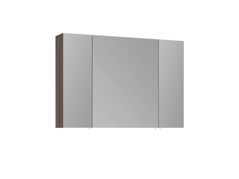 Mueble de baño con espejo «Side 100» - 100 x 16 x 66 cm - Nogal oscuro
