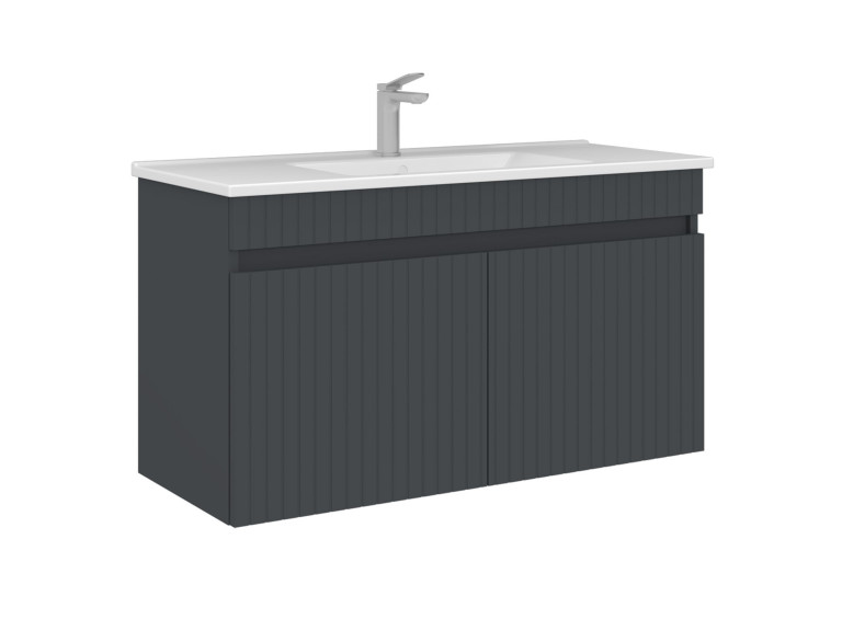 Mueble para lavabo «Tivoli 100» - 100 x 45 x 57 cm - Antracita mate
