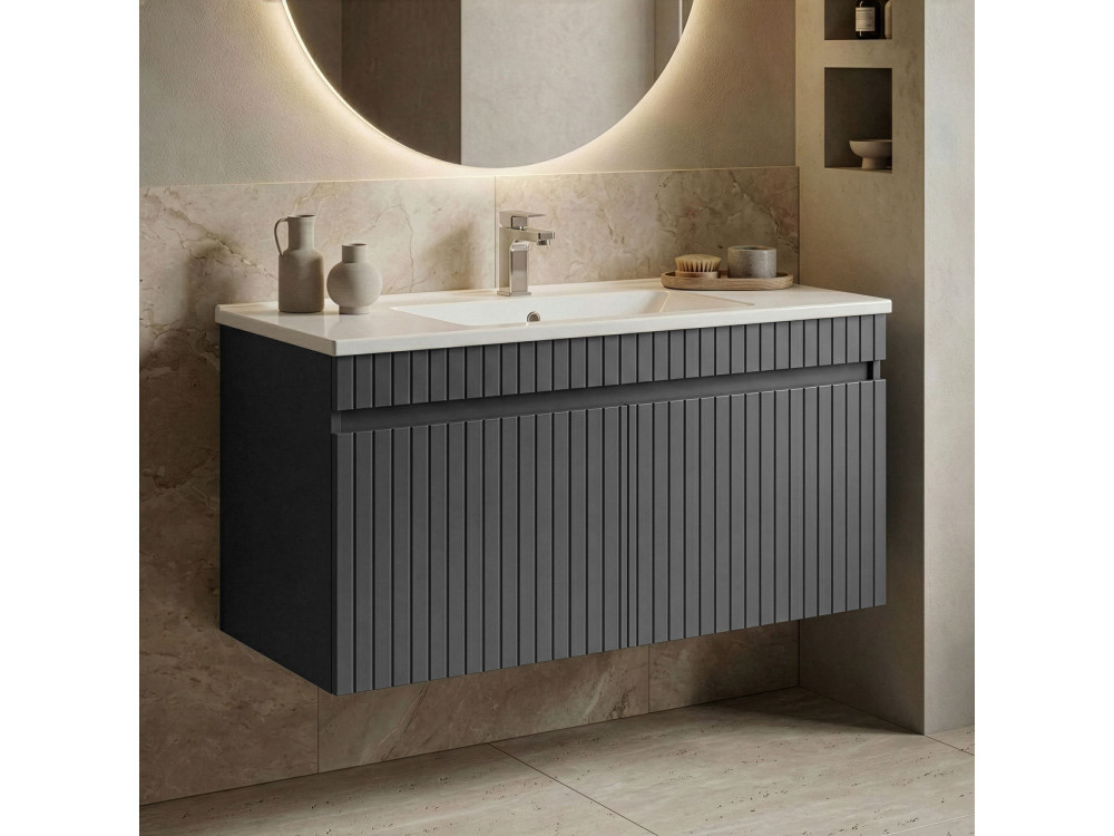 Mueble para lavabo «Tivoli 100» - 100 x 45 x 57 cm - Antracita mate