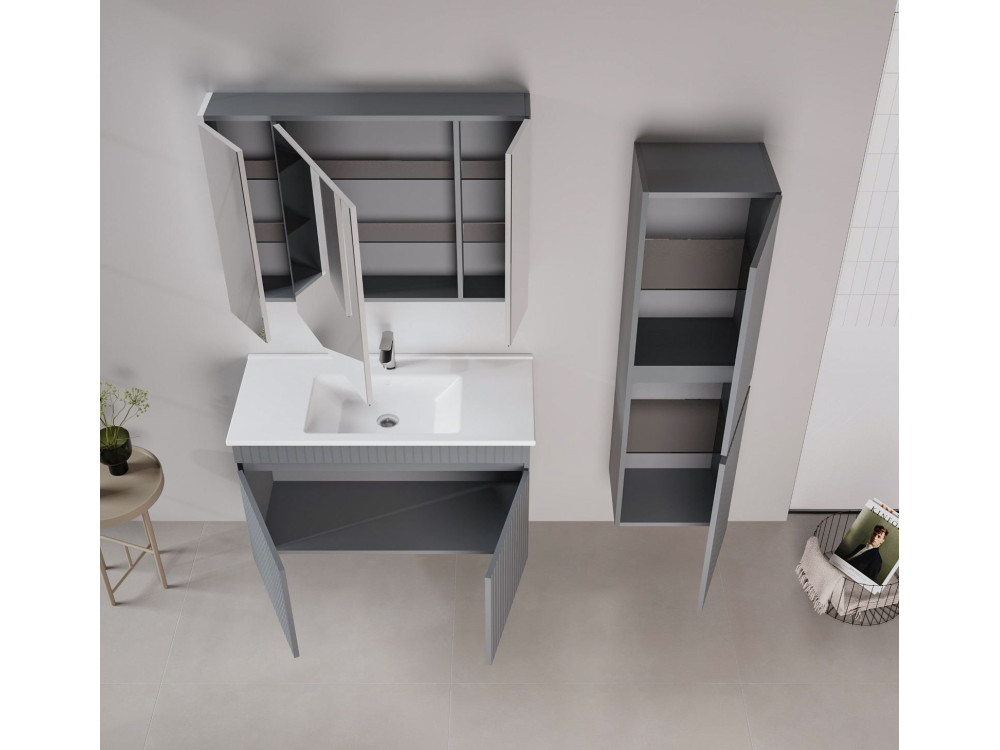 Mueble para lavabo «Tivoli 100» - 100 x 45 x 57 cm - Antracita mate