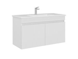 Mueble para lavabo «Tivoli 100» - 100 x 45 x 57 cm - Blanco mate