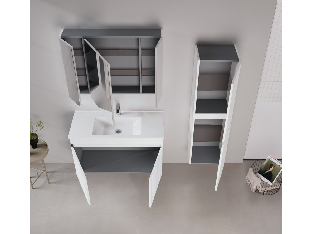 Mueble para lavabo «Tivoli 100» - 100 x 45 x 57 cm - Blanco mate