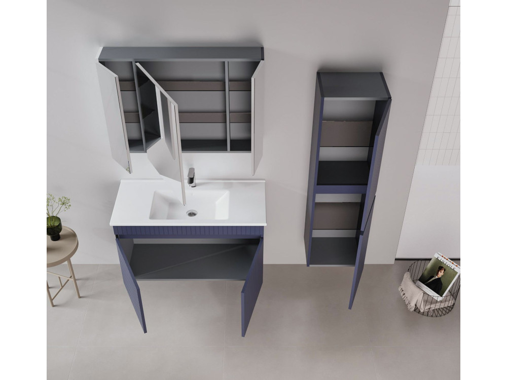 Mueble para lavabo «Tivoli 100» - 100 x 45 x 57 cm - Azul marino mate