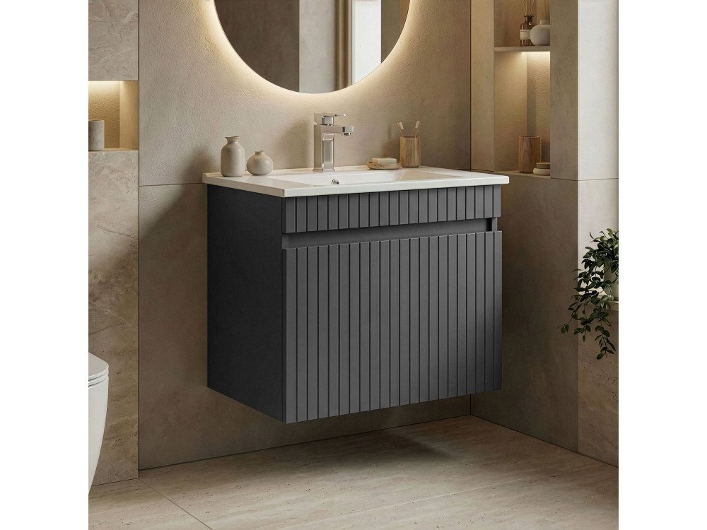 Mueble para lavabo «Tivoli 65» - 65 x 45 x 57 cm - Antracita mate
