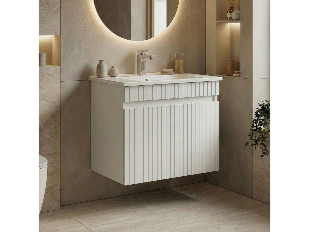 Mueble para lavabo «Tivoli 65» - 65 x 45 x 57 cm - Blanco mate