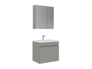 Conjunto de mueble con lavabo y espejo (2 piezas) «Tivoli 65» - 65 x 45 x 57 cm - Cachemira mate