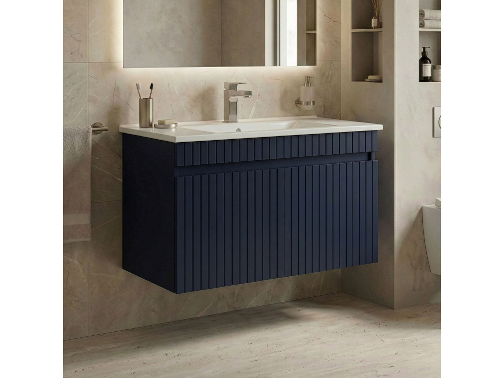 Mueble para lavabo «Tivoli 85» - 85 x 45 x 57 cm - Azul marino mate