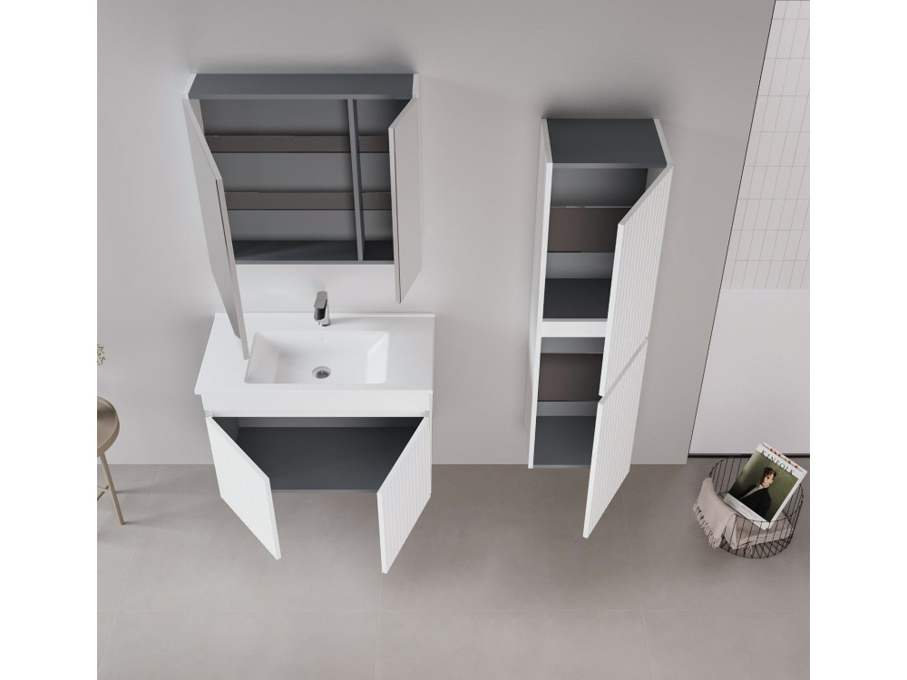 Mueble para lavabo «Tivoli 85» - 85 x 45 x 57 cm - Blanco mate