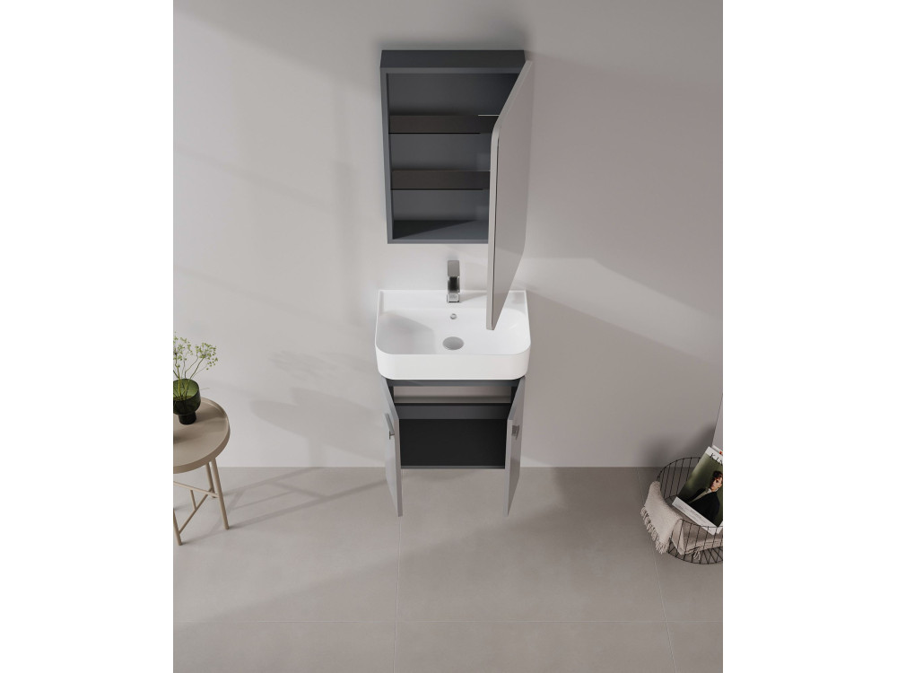 Mueble para lavabo «Orbit 55» - 55 x 38 x 62 cm - Gris