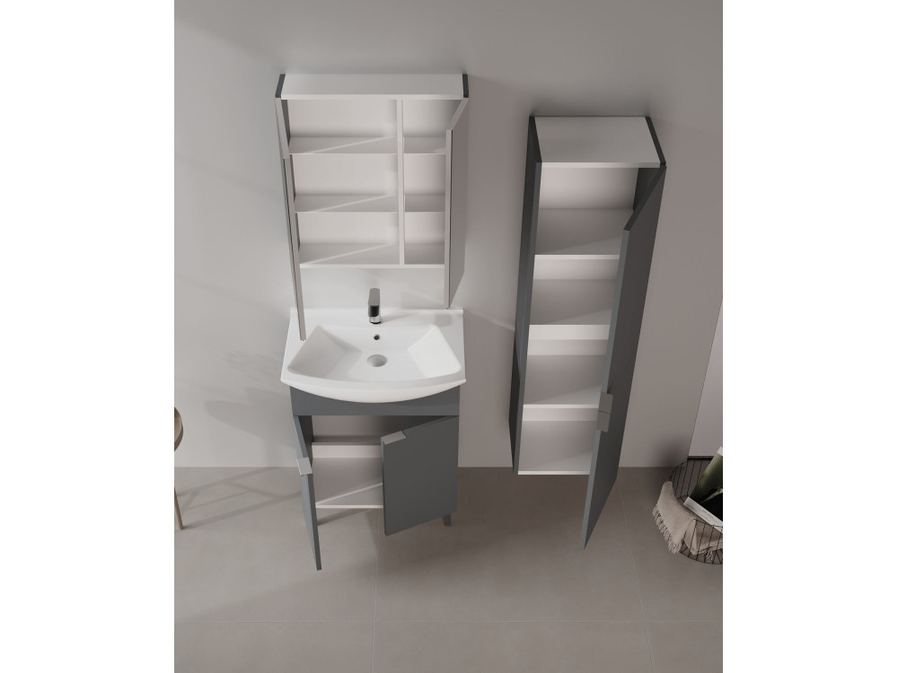 Mueble para lavabo «Purus 65» - 65 x 50 x 83 cm - Antracita mate