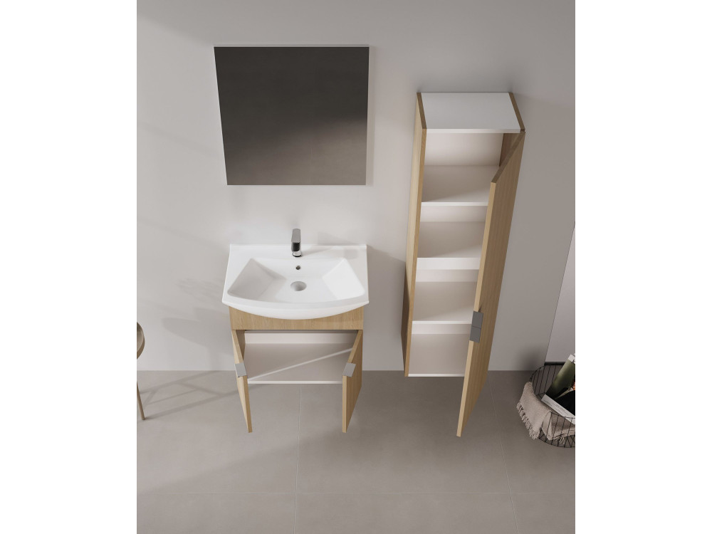 Mueble para lavabo «Purus 65» - 65 x 50 x 58 cm - Roble Sonomo