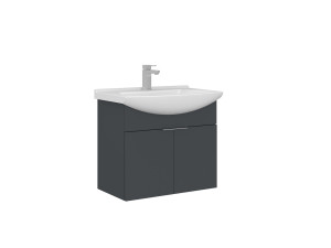 Mueble para lavabo «Purus 65» - 65 x 50 x 58 cm - Antracita mate
