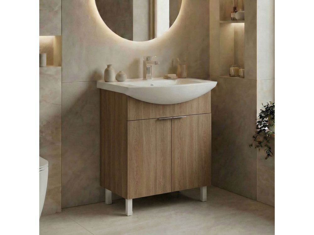 Mueble para lavabo «Purus 65» - 65 x 50 x 83 cm - Roble Sonomo