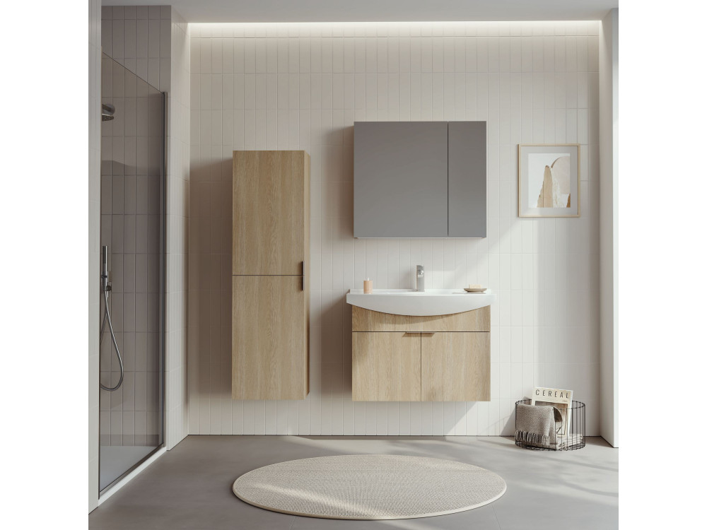 Mueble de lavabo «Purus 80» - 80 x 50 x 58 cm - Roble Sonomo