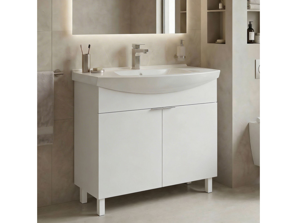 Mueble para lavabo «Purus 80» - 80 x 50 x 83 cm - Blanco