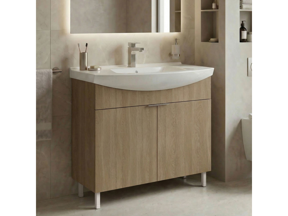 Mueble para lavabo «Purus 80» - 80 x 50 x 83 cm - Roble Sonomo