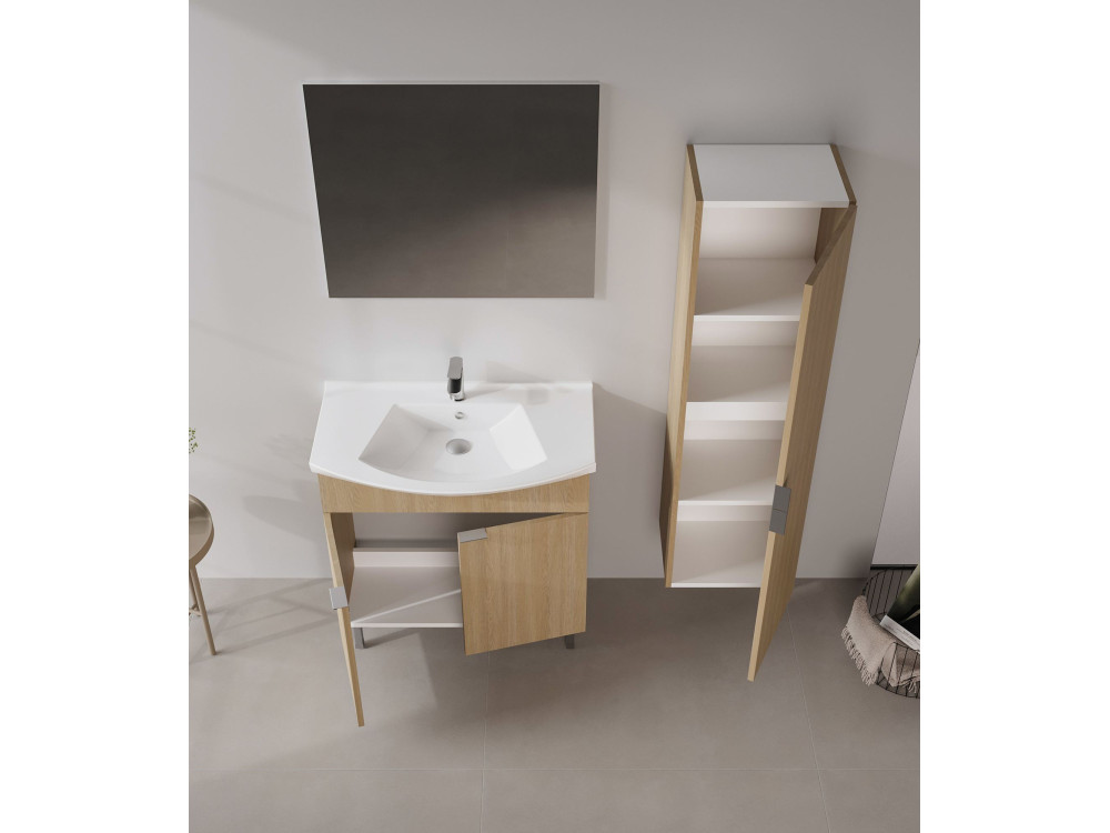 Mueble para lavabo «Purus 80» - 80 x 50 x 83 cm - Roble Sonomo
