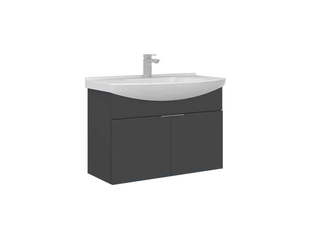 Mueble para lavabo «Purus 80» - 80 x 50 x 58 cm - Antracita mate