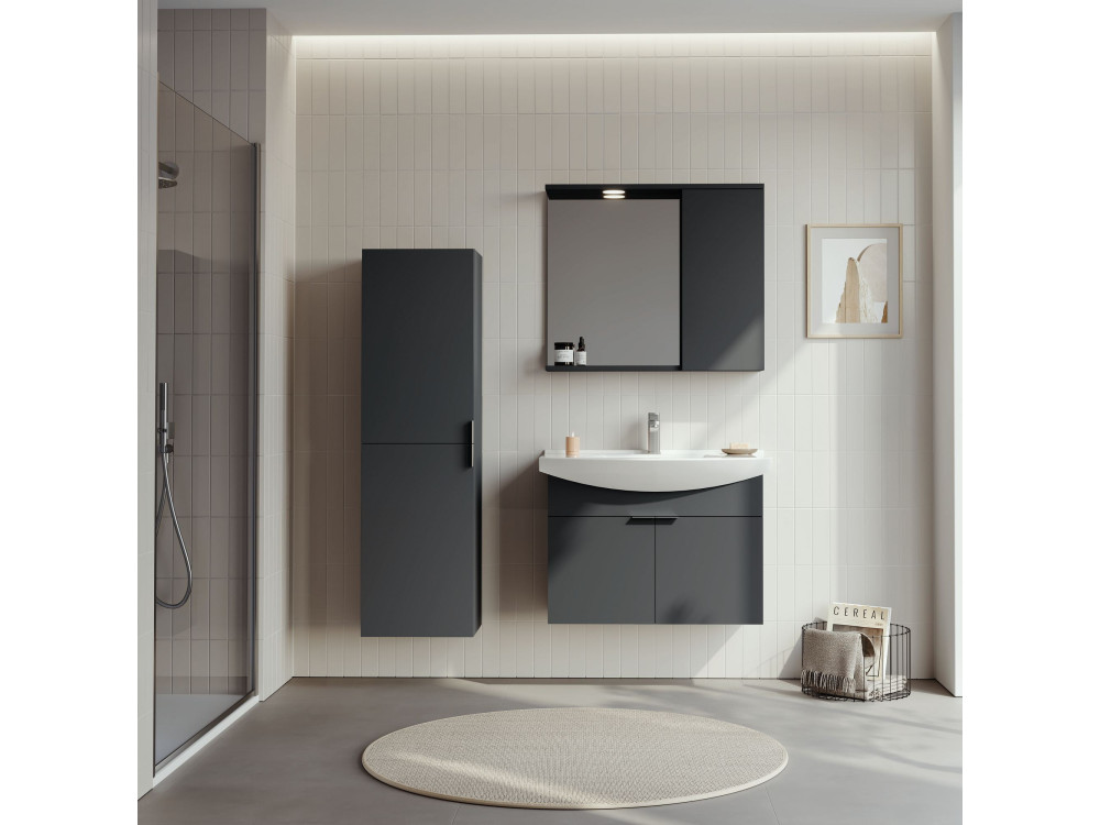 Mueble para lavabo «Purus 80» - 80 x 50 x 58 cm - Antracita mate