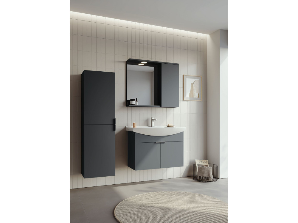 Mueble para lavabo «Purus 80» - 80 x 50 x 58 cm - Antracita mate