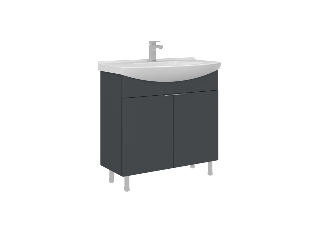 Mueble para lavabo «Purus 80» - 80 x 50 x 83 cm - Antracita mate