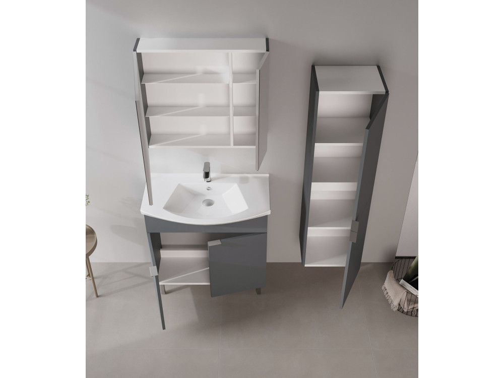Mueble para lavabo «Purus 80» - 80 x 50 x 83 cm - Antracita mate
