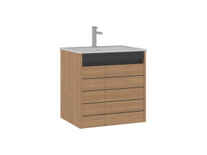 Mueble para lavabo «Ricato 60» - 61 x 47 x 62 cm - Nogal